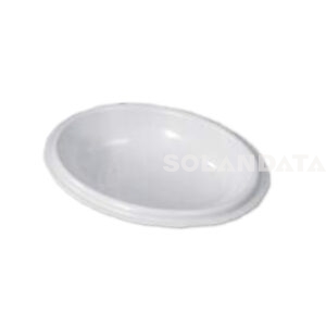 Lavabo 400X360X80 Mm Bianco Con Portasapone & Bicchiere LAVANDINI PER BAGNO Solandata