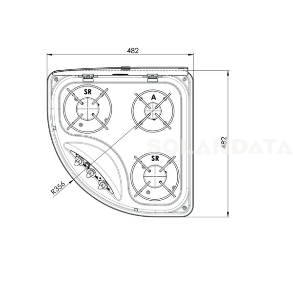 Piano Cottura Can Fc1343 3 Fuochi Versione Sx COMBINATI E ACCESSORI Solandata 4