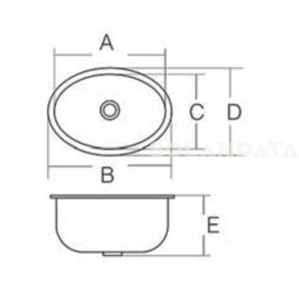 Lavello Ellittico Inox 390X265X125 Mm VASCHETTE INOX Solandata 4