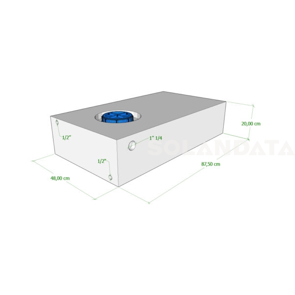 Serbatoio Camper 85 Lt – 87,50X48X20 Cm SERBATOI ACQUA Solandata 3