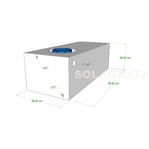 Serbatoio Camper 90 Lt 89,50X36X28 Cm SERBATOI ACQUA Solandata