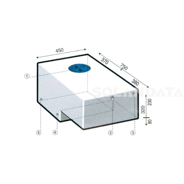 Serbatoio Camper Sagomato 85 Lt – 75X45X32 Cm SERBATOI ACQUA Solandata 3