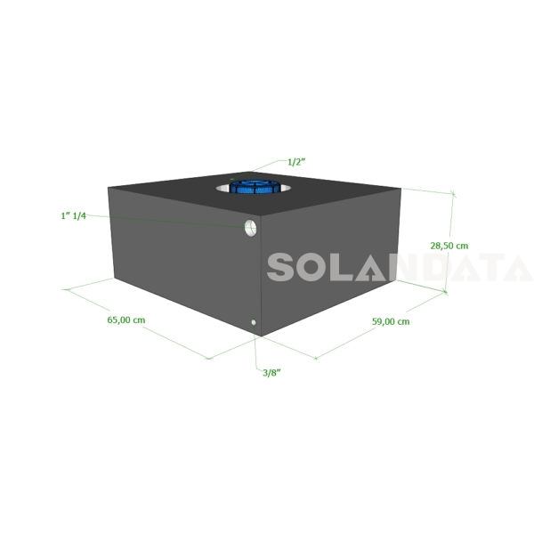 Serbatoio Camper 105 Lt 59X65X28,50 Cm SERBATOI ACQUA Solandata 3