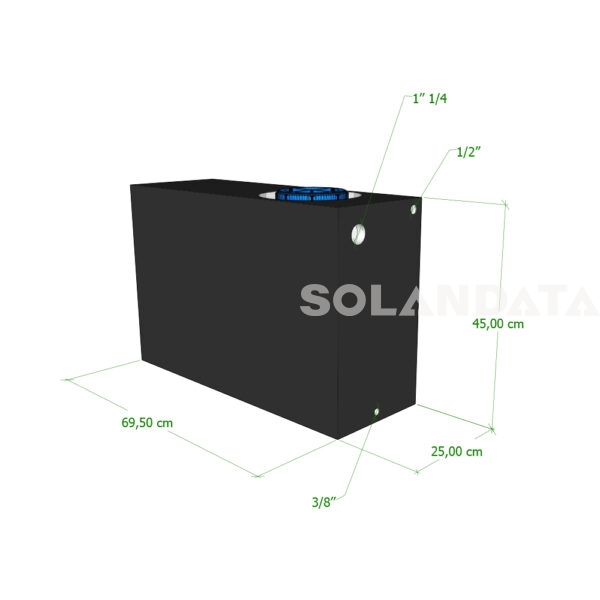 Serbatoio Camper 75 Lt – 69,50X25X45 Cm SERBATOI ACQUA Solandata 3