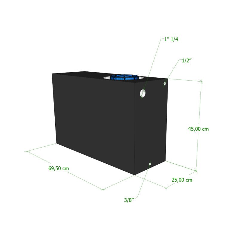 Serbatoio Camper 75 Lt – 69,50X25X45 Cm Serbatoi Acqua Solandata