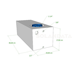 Serbatoio Camper 60 Lt – 80X29X27 Cm SERBATOI ACQUA Solandata