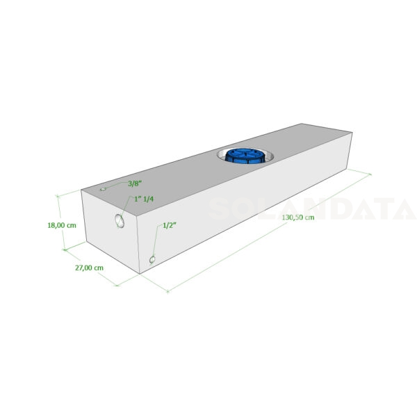 Serbatoio Camper 63 Lt – 130,50X27X18 Cm SERBATOI ACQUA Solandata 3