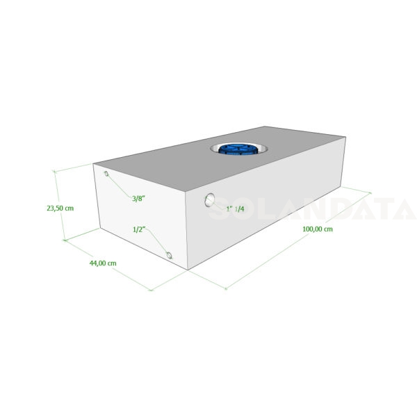 Serbatoio Camper 100 Lt – 100X44X23,50 Cm SERBATOI ACQUA Solandata 3