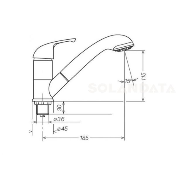 Miscelatore Reich Kama Con Doccia Julia 185Mm RUBINETTI E MISCELATORI Solandata 5