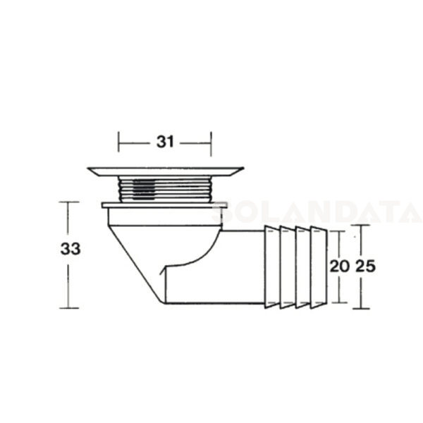 Piletta Curva D.25 Mm Con Tappo Automatico – 10 Pezzi PILETTE E SIFONI Solandata 4