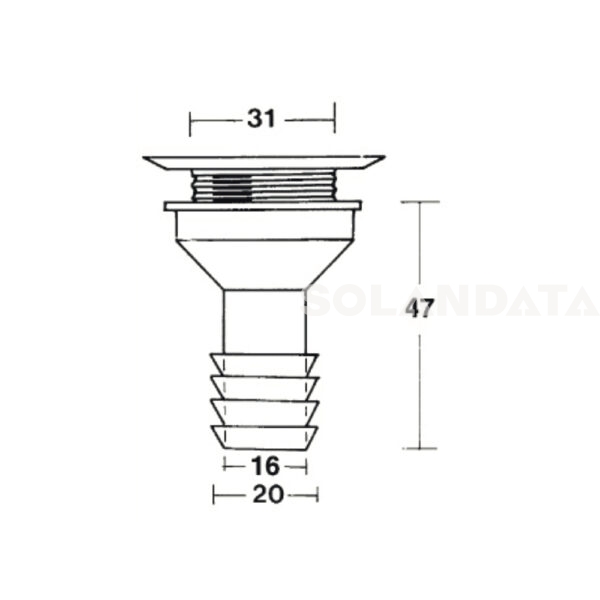 Piletta Dritta D.20 Mm. Con Tappo Automatico – 10 Pezzi PILETTE E SIFONI Solandata 4