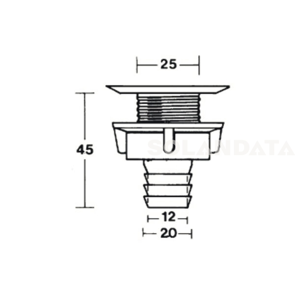 Piletta Dritta D. 20 Mm. Con Tappo Catenella – 10 Pezzi PILETTE E SIFONI Solandata 4