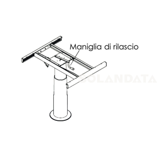 Gamba Tavolo Telescopica “Cosmo 2” Girevole E Scorrevole 4 Direzioni STRUTTURE TAVOLO Solandata 4