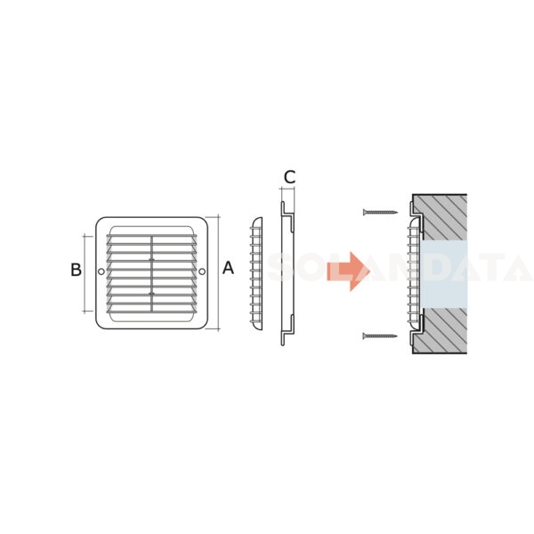 Aeratore Da Incasso Con Telaio – 4 Pezzi AERATORI Solandata 4