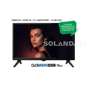 Tv Led Palco Hd 19″ Ls10 Tuner Sat Dvbs2 Ci + Dvbt2 12-220V TV E SUPPORTI Solandata