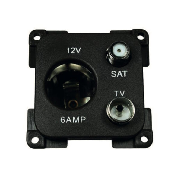 Presa 12V Std+Tv+Sat C-Line Nero PRESE E INTERRUTTORI Solandata 3