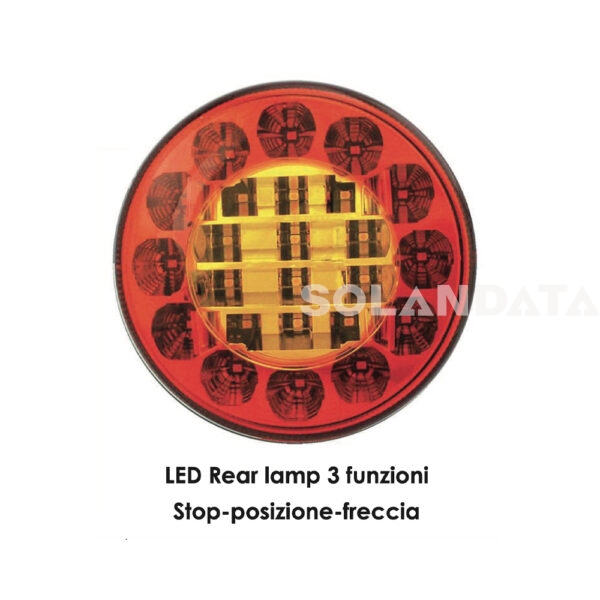 Fanale Posteriore Led Rear Lamp 3 Funzioni Stop / Posizione / Freccia FANALERIA Solandata 3