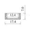 Profilo In Alluminio Con Copertura Opaca 2 Metri Per Strisce Led ILLUMINAZIONE Solandata 6