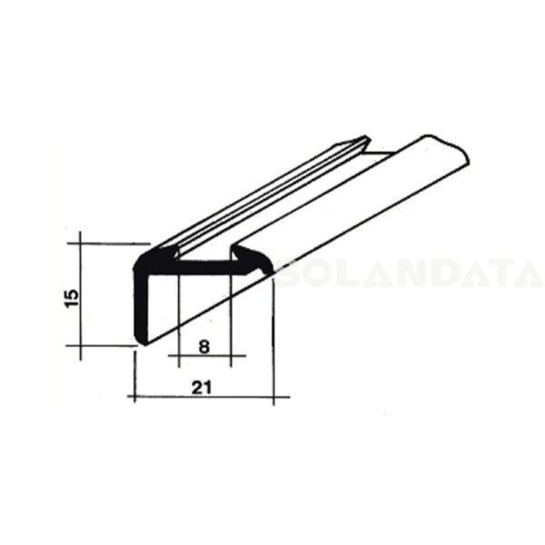 Profilo Alluminio Riloga Tetto/Parete (Barra 5 Mt) CARROZZERIA Solandata 4