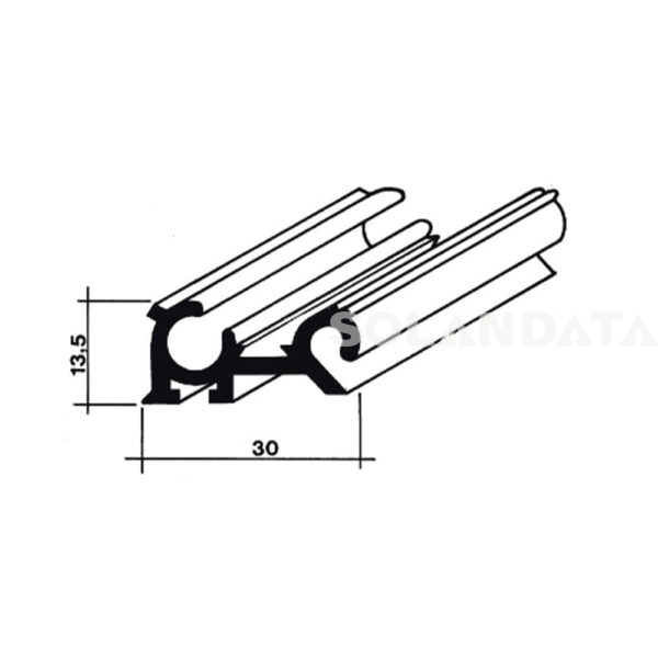 Profilo Alluminio Porta Finestra 5Mt CARROZZERIA Solandata 4