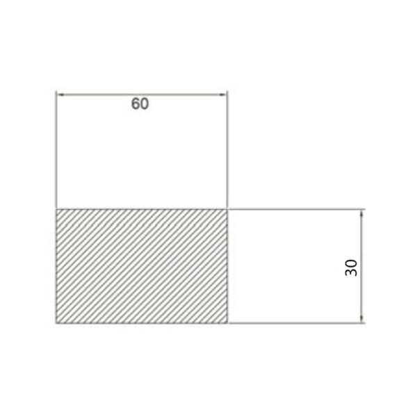 Profilo Strutturale 60X30 Mm In Pvc Espanso  (L.2,5 Mt) PROFILI PER MOBILI Solandata 4