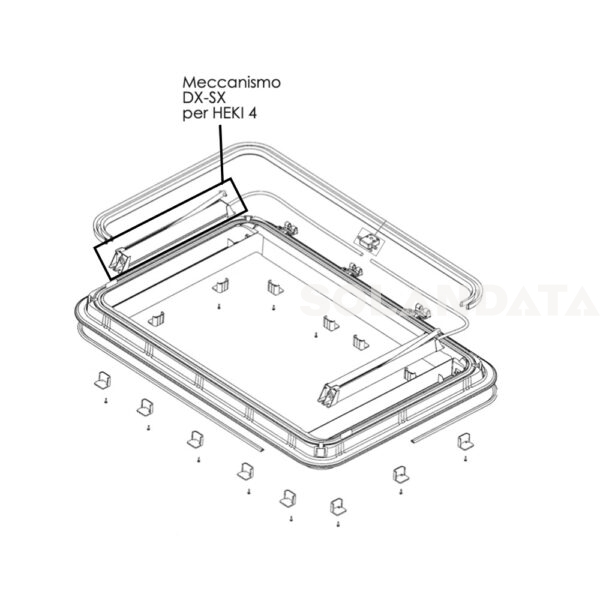 Meccanismo Dx+Sx X Heki 3 RICAMBI OBLÒ Solandata 3