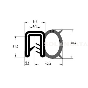 Guarnizione Interna Porte-Portelloni 25Mt GUARNIZIONI PORTE E PORTELLONI Solandata