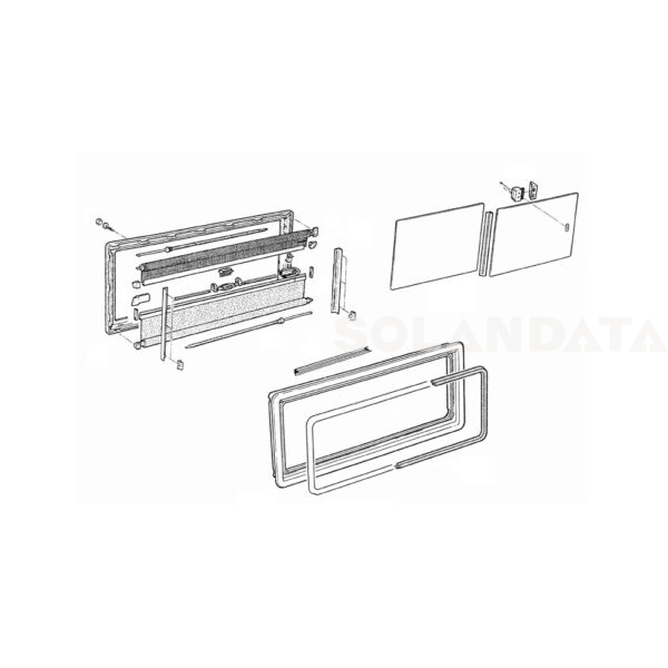 Ricambio Zanzariera S4 Dometic FINESTRE COMPLETE SEITZ Solandata 3