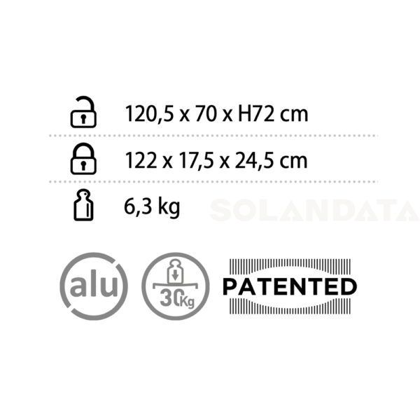 Tavolo Titanium Quadra 4 Ng – 120,5X70 Cm TAVOLI Solandata 11