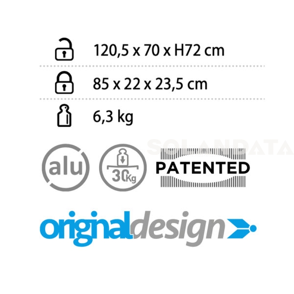 Tavolo Titanium Quadra 4 Compack – 120,5X70 Cm TAVOLI Solandata 11