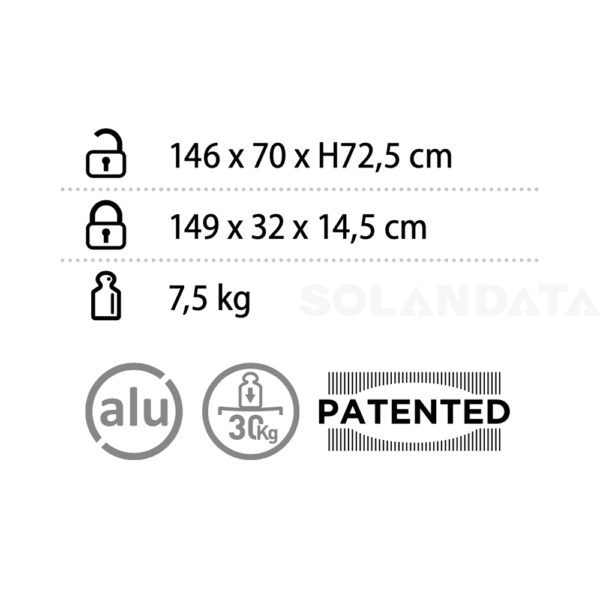 Tavolo Titanium Quadra 6 Ng – 146X70 Cm TAVOLI Solandata 11