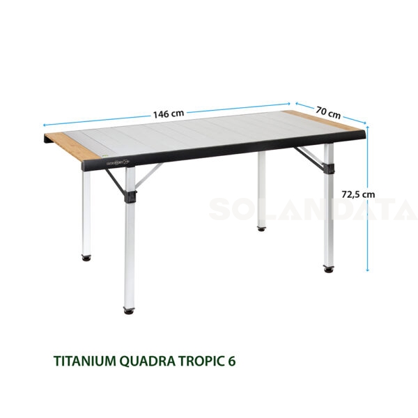 Tavolo Quadra Tropic Adjustar 6 – 146X70 Cm TAVOLI Solandata 4