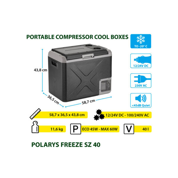 Frigo/Congelatore Portatile Polarys Freeze Sz RAFFREDDAMENTO Solandata 7