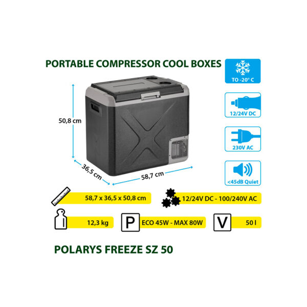 Frigo/Congelatore Portatile Polarys Freeze Sz RAFFREDDAMENTO Solandata 9