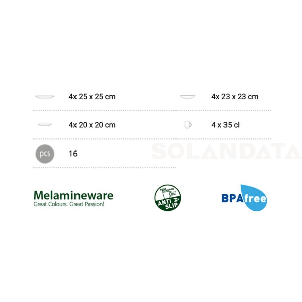 Set Di Stoviglie Panarea STOVIGLIE OUTDOOR Solandata 6