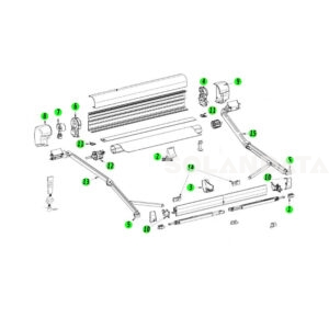 Ricambi Thule Omnistor 8000 LATERALI RAIN & SUN BLOCKER Solandata 3