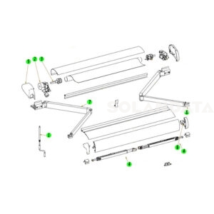 Ricambi Thule Omnistor 6900 RICAMBI TENDALINI Solandata