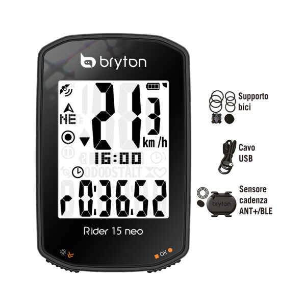 Bryton Ciclocomputer Rider 15C Neo ACCESSORI BICI Solandata 3