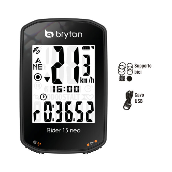 Bryton Ciclocomputer Rider 15E Neo ACCESSORI BICI Solandata 3